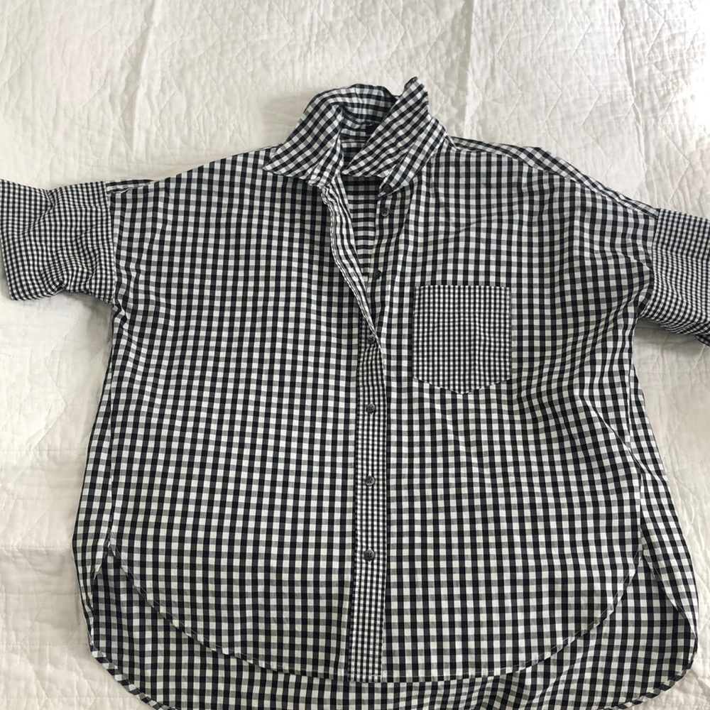 XS madewell plaid blouse